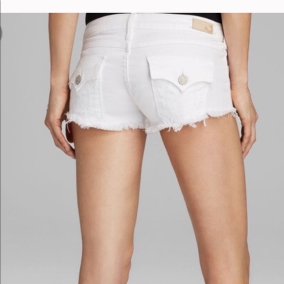 white denim cut off shorts